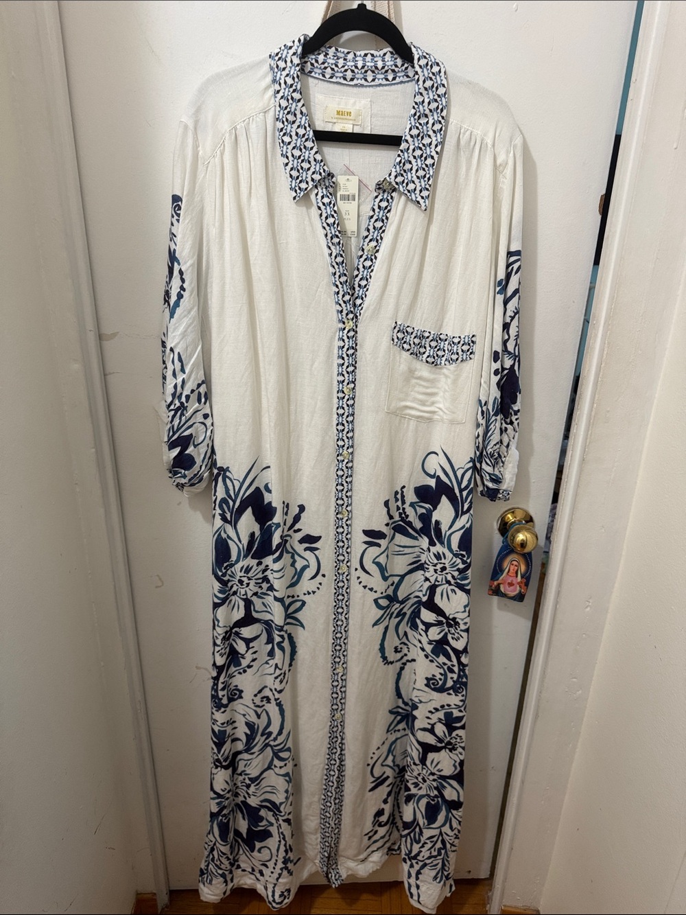 Maeve Button Front Belted Shirt Dress